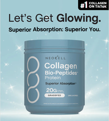 NeoCell Collagen Bio-Peptides Powder 20oz - Grassfed Protein Supplement